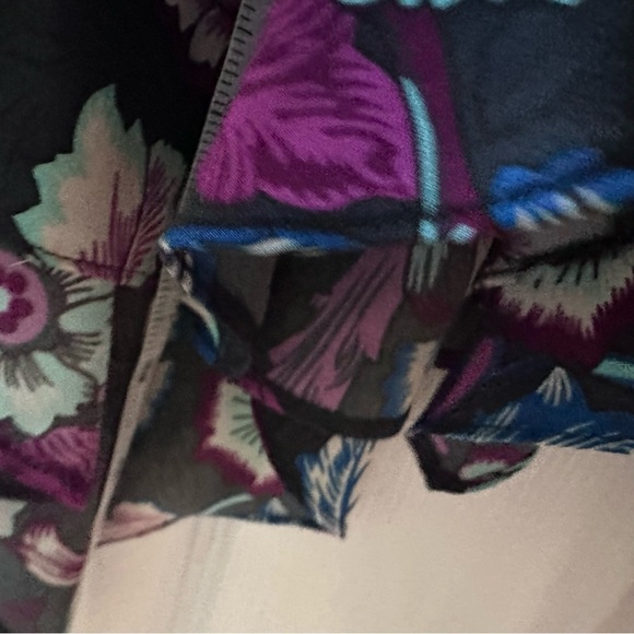 Isabel Marant Silk Floral Long Sleeve Verikio Dress 36 $1395 blue black - Picture 3 of 11